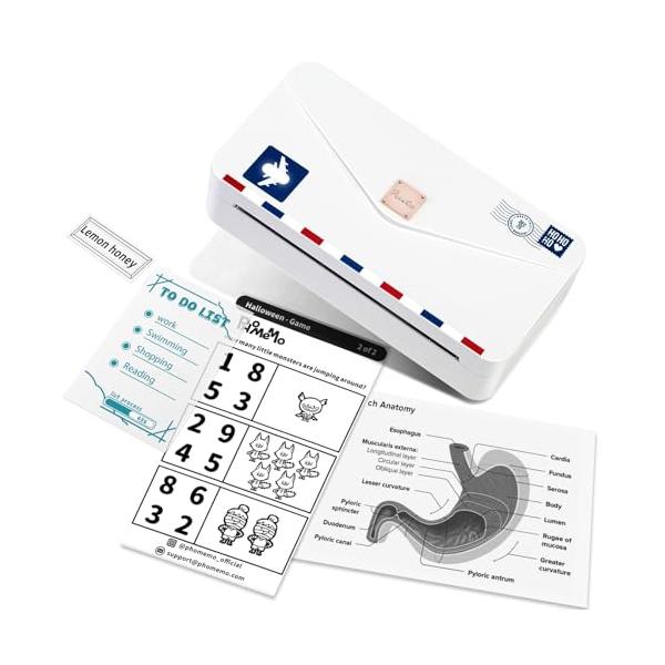 モダンホワイト/-/-・Color:ホワイト・パッケージ個数:1・ポータブルサーマルプリンター Phomemo M04ASは、かわいい封筒型のスタイリッシュなデザインで、コンパクトで持ち運びに便利です。感熱紙15/53/80/110mmの4...