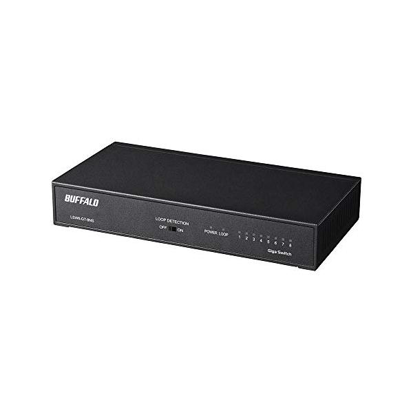 他サイト： BUFFALO Giga対応 金属筐体 電源内蔵 8ポート LSW6-GT-8NS/NBK ブラック スイッチングハブ 簡易パッケージ マグネッの商品画像