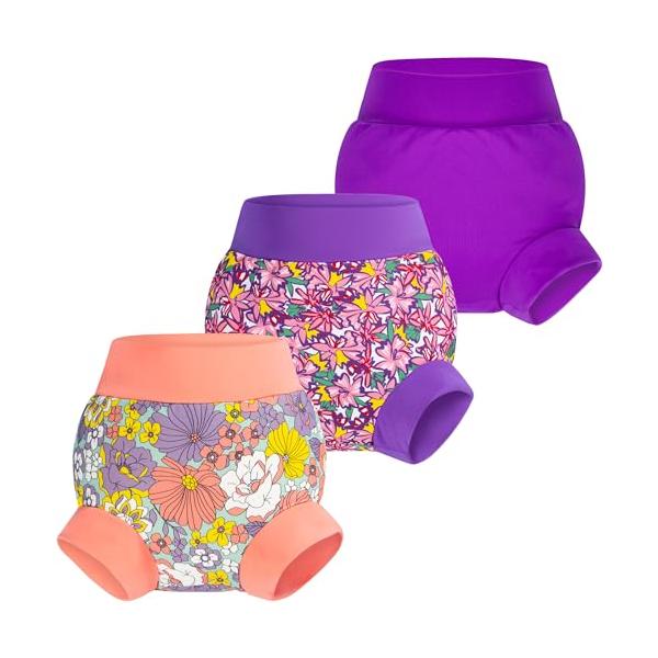 紫/130/-・Color:紫Size:130・快適で柔らかい素材ベビースイムダイパーは二重構造で、内側は92％ポリエステルと8％スパンデックスの柔らかいブレンド素材を使用しており、赤ちゃんのデリケートな肌に優しい触感を提供します。外側の防...