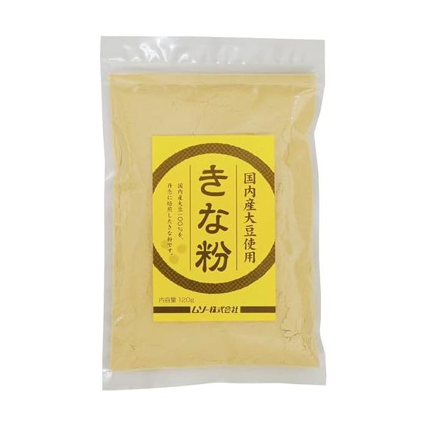 パッケージ個数:1・原材料:大豆(国内産)・内容量:120g・国内産の大豆を100%使用しています。大豆の持つ甘みと香ばしい香りの風味豊かな、きな粉です。・きな粉は、大豆の栄養を丸ごと手軽に摂取していただける食品です。使用に便利なチャック袋...
