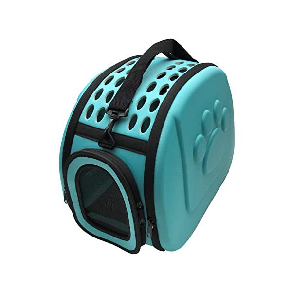 他サイト： Kasamy ペットキャリーバッグ 折りたたみ ケース ショルダー 肩掛ベルト付 犬 猫 小動物用 (Mミント)の商品画像
