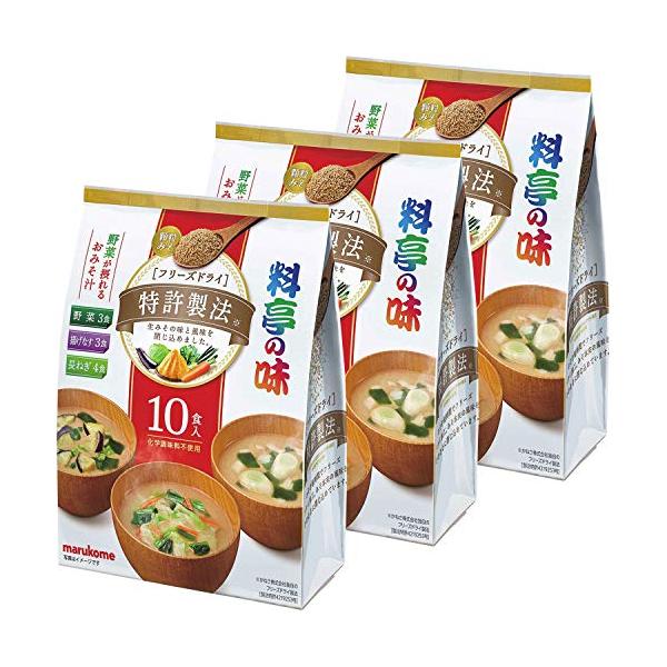 他サイト： マルコメ フリーズドライ 顆粒 料亭の味 アソート 即席味噌汁 10食×3個 熱中症対策・栄養補給にもの商品画像