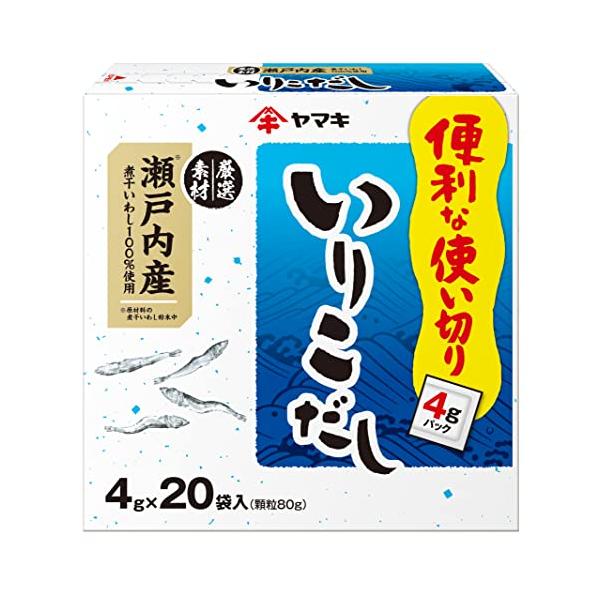 -/(4g×20P)×5個/-・Size:(4g×20P)×5個・パッケージ個数:5・原材料食塩（国内製造）、ぶどう糖、風味原料（煮干いわし粉末、こんぶ粉末、乾しいたけ粉末）、たん白加水分解物、酵母エキス / 調味料（アミノ酸等）・商品サイ...