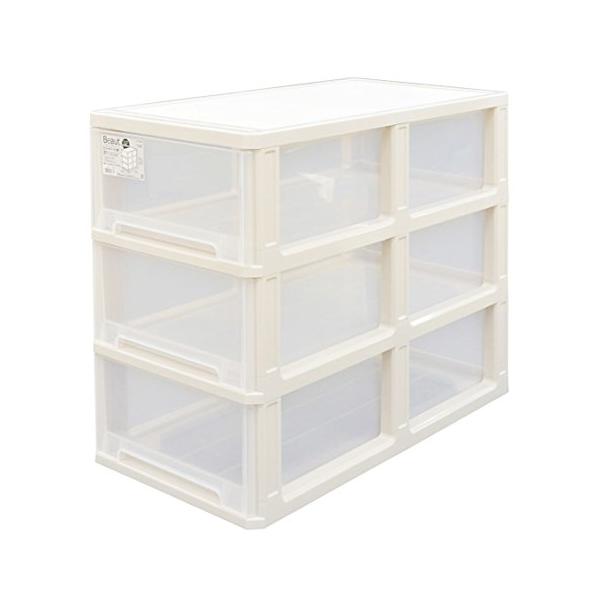 他サイト： 天馬 キャスター付きで押し入れをすっきり整理できる衣装ケース 日本製 ビュートケース3段 タンス 収納ケース 引き出し幅39×奥行74×高さ68の商品画像