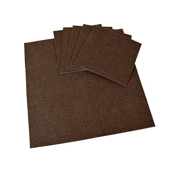 他サイト： ワタナベ工業 国産タイルカーペット 吸着ぴたマット ループ 9枚組 30X30cm ブラウンの商品画像