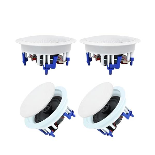 Herdio 600W ブルートゥース 天井埋め込み型スピーカー 2ウェイ