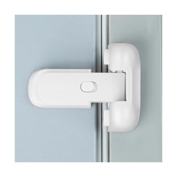 白/-/-・Color:白・?段差・斜面にもが可能冷蔵庫ロックは、凹型ドアフレームには最大 -9mm、凸型ドアフレームには最大 +5mm まで取り付けることができます。また、冷蔵庫のドアに取り付けられた部分は120度回転可能です。安全で耐久...