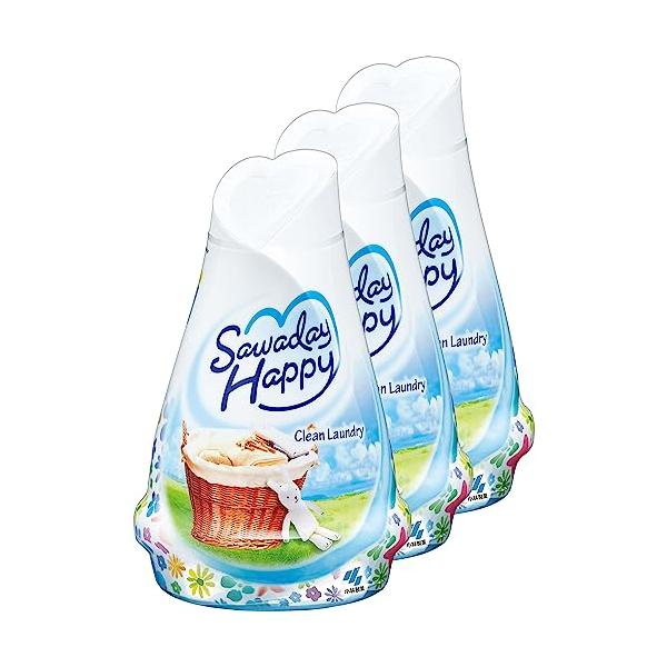 他サイト： サワデーハッピー まとめ買い 消臭芳香剤 部屋用 クリーンランドリー 120g×3個の商品画像
