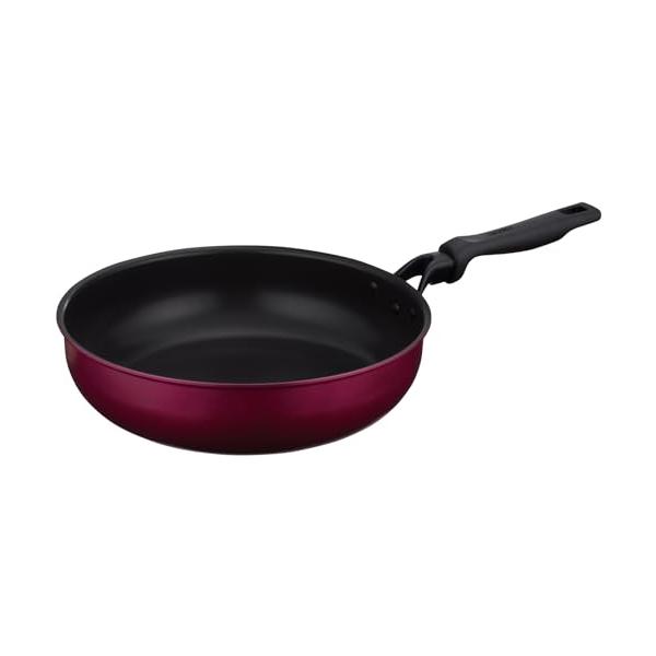サーモス デュラブルシリーズ 炒め鍋 30cm レッド ガス火・IH対応 焦げつきにくい 耐久性コーティング PFOA PFOS不使用 握りやす