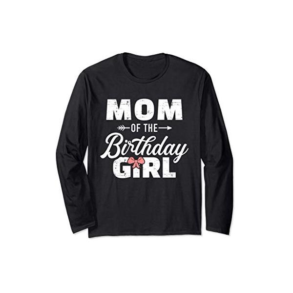 ブラック/S/-・お揃いの家族の贈り物と彼女の女の子や娘の誕生日を祝うすべてのママと母親のための誕生日の娘の女の子のデザインのママ・長袖tシャツ