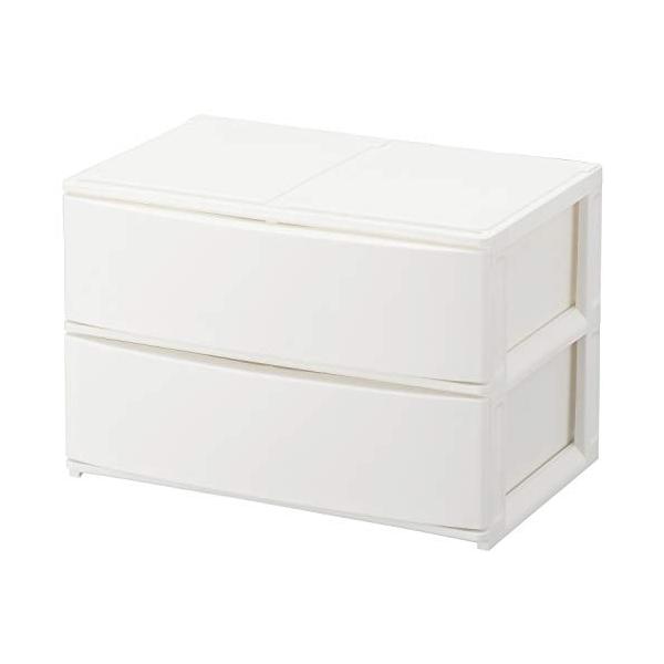 深2段ホワイト/深2段/NpdW-AWH・PatternName:ワイドStyle:深2段Color:ホワイト・パッケージ個数:1・カラーボックス対応日本製・前ズレを防止する脚ゴム付きでストレスなくお使いいただけます・サイズ連結可能、後ろで...