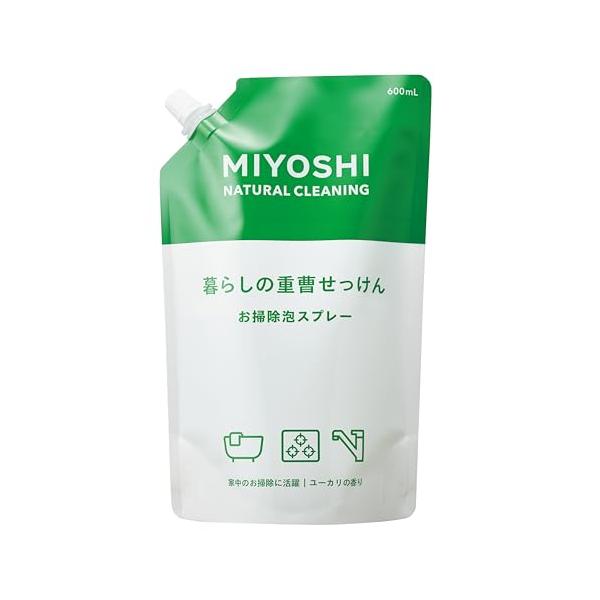 他サイト： MIYOSHI ミヨシ石鹸 暮らしの重曹せっけん泡スプレー スパウト 600mLの商品画像