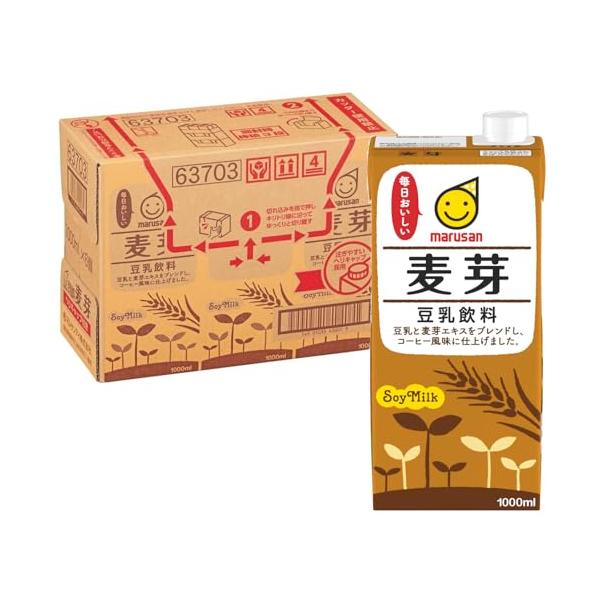 他サイト： マルサン 豆乳飲料麦芽 1L×6本の商品画像