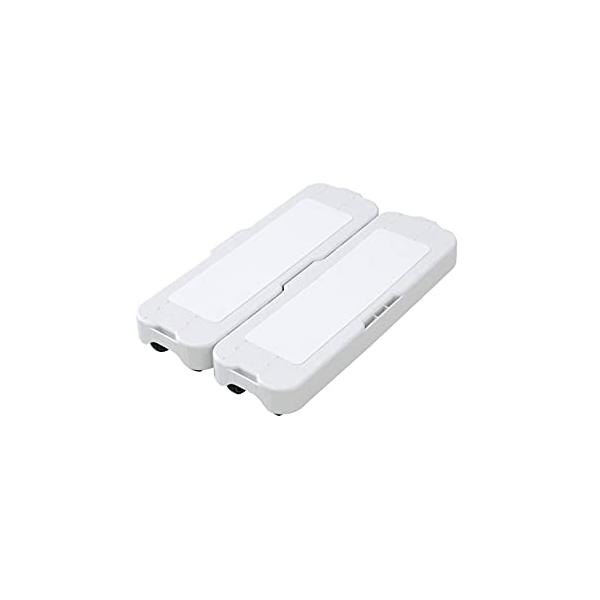 他サイト： 山善(YAMAZEN) 台車 スリム 耐荷重各30kg ストック・押入れ・キッチン収納 キャスターが目立たない すべり止め付き 幅13.9×奥行の商品画像