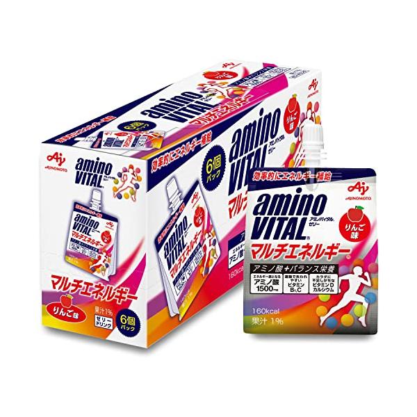 他サイト： アミノバイタル 味の素 ゼリードリンク マルチエネルギー りんご味 180g×6個 アミノ酸 1500mg ビタミン カルシウム 栄養補給の商品画像
