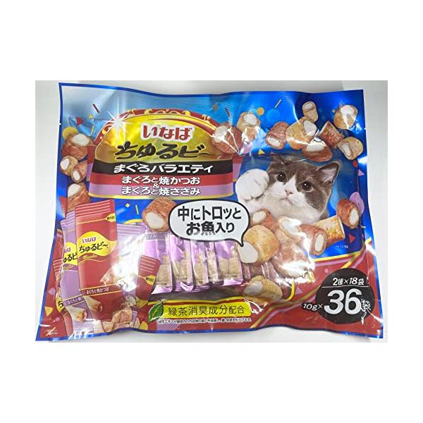 他サイト： いなば ちゅるビ~ まぐろバラエティ 10g×36袋の商品画像