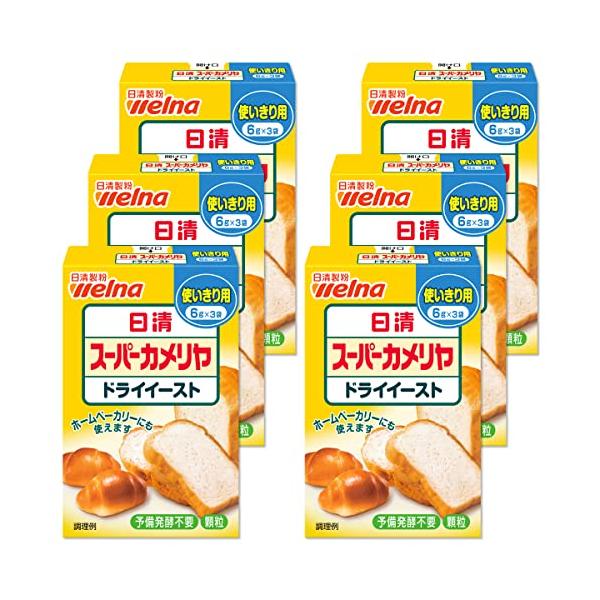 使い切り用-/6グラム(x18)/-・Style:使い切り用・パッケージ個数:6・内容量:(6g×3袋)×6箱・原材料:ドライイースト、乳化剤、ビタミンC・商品サイズ(高さ×奥行×幅):100mm×60mm×160mm・原産国:日本・メーカ...