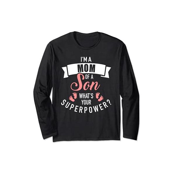 ブラック/S/-・I'm a mom of a son what's your superpower for every mom  mum  mommy or mother that expecting a baby boy or girl...