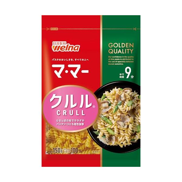 -/-/266300・FlavorName:クルル ゆで時間9分PatternName:単品・パッケージ個数:1・100g当たり：エネルギー350kcal、たんぱく質12.9g、脂質1.8g、炭水化物73.1g、糖質67.7g、食物繊維5....