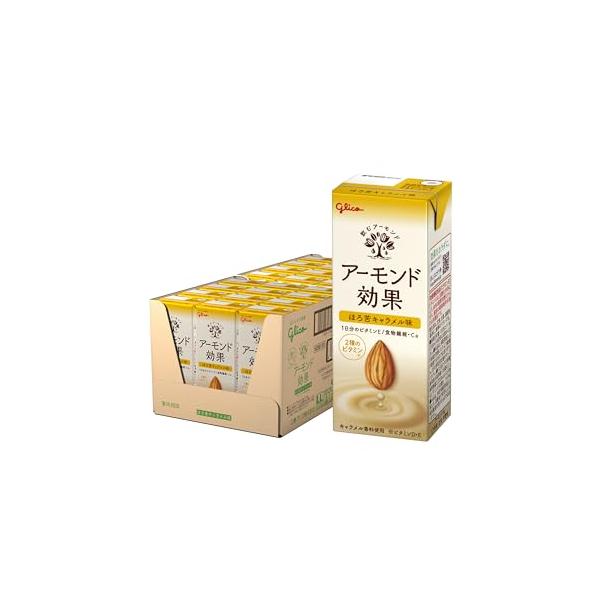 他サイト： アーモンド ほろ苦キャラメル味 200ml×24本 江崎グリコ 常温保存可能 ビタミンE 食物繊維 アーモンドミルクの商品画像