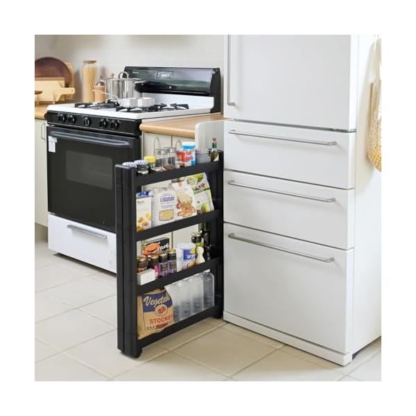 幅10.5 高さ79cmブラック/ショート/FSW-10S(BK)・Color:ブラックStyle:幅10.5 高さ79cm・パッケージ個数:1・スリムなワゴン冷蔵庫横のすき間や脱衣所の洗濯機横などのデッドスペースを収納スペースに活用できる...