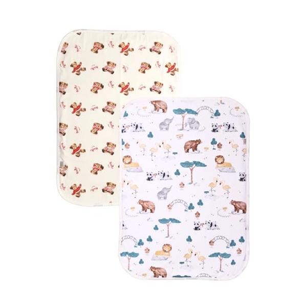 赤くま＋動物園/M(50×70cm)/赤くま＋動物園・Color:赤くま＋動物園・デザイン可愛い大人気の可愛い柄で2枚組登場毎日使うオムツ替えシートだからデザインにはこだわりたいですね。・軽くてコンパクト外出時におむつポーチに入れてベビーカ...