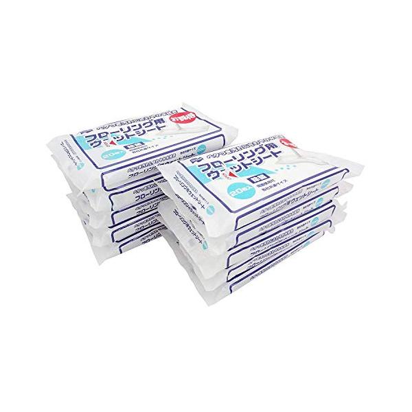 山崎産業(Yamazaki Sangyo) フローリング用 ウェットシート まとめ買いセット 20枚入x10袋 合計200枚 169979