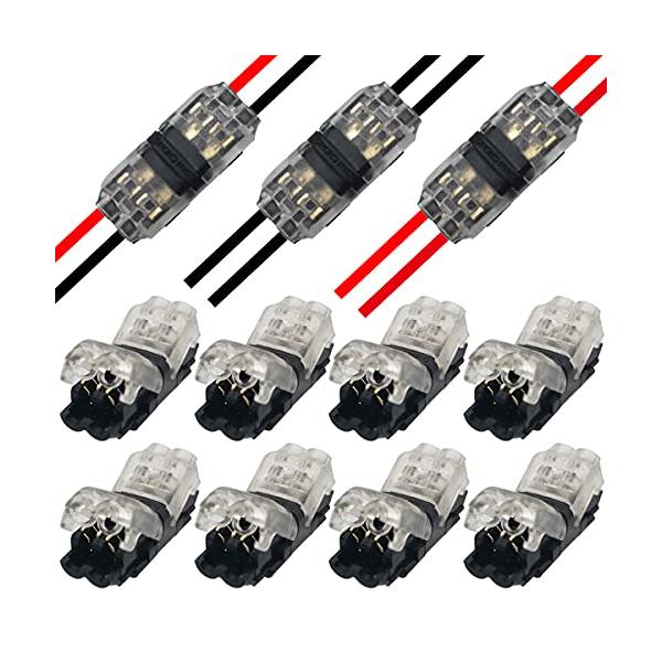 他サイト： CTRICALVER 2ピン配線コネクタ配線分岐コネクタ簡易クイック配線取付分岐配線接続細線 8個セットの商品画像