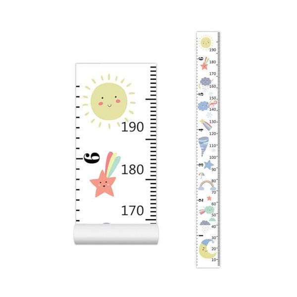 天気/-/-・Color:天気・パッケージ個数:1・サイズ(約)：全長200cm×横20cm・目盛り：5cm〜208cm(1cm間隔)・重量(約)：120g・素材：紙・貼り付け可能：木、プラスチック、ガラス、塗装面、金属、なめらかな壁紙、タイル面