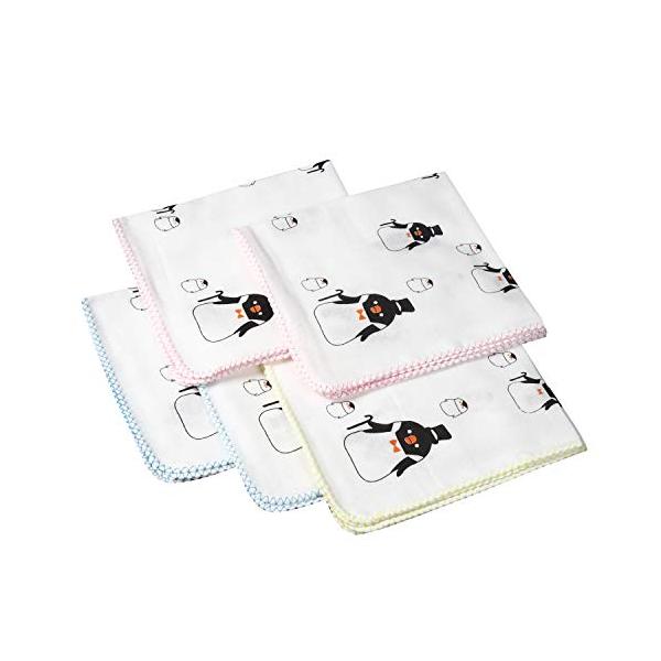 他サイト： イサム商会 綿100% 日本製 ダブルガーゼハンカチ ペンギン柄 32×32cm 5枚の商品画像