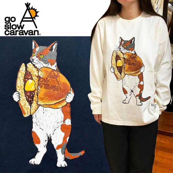 go slow caravan/長袖カットソー/猫 たい焼き/ロンT/3021 楽天市場】go slow caravan/(M)超ヘビーUSA/C たい焼き猫 ロング