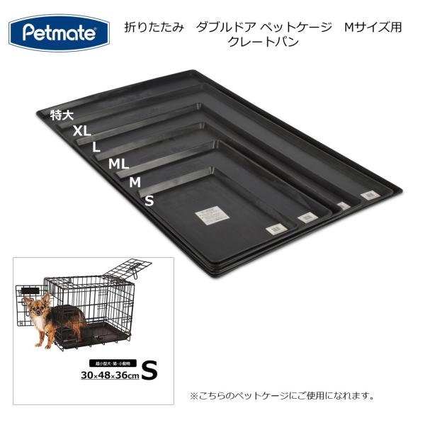 ペットゲージS用のクレートパン（トレー）です。通常の安易なプラスチック製のトレーと違い、柔らかく、割れにくい仕様になっています。サイズ：441×300×23ｍｍ