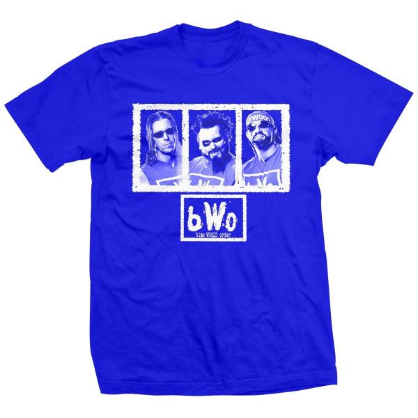ブルー・ミーニー（bWo） Tシャツ「BLUE MEANIE The 3 Faces of bWo Tシャツ」アメリカ直輸入プロレスTシャツ ECW WWE WCW