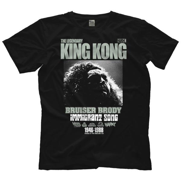 “超獣” ブルーザー・ブロディ Tシャツ「BRUISER BRODY The Legendary King Kong Immigrant Song designed by ハードコアチョコレート（並行輸入品）」
