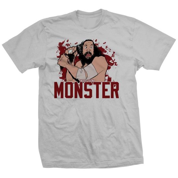 “超獣” ブルーザー・ブロディ Tシャツ「BRUISER BRODY Intelligent Monster Tシャツ（アイスグレー）」 アメリカ直輸入プロレスTシャツ
