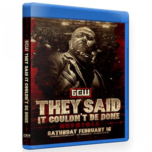 Gcw ブルーレイ They Said It Couldn T Be Done 狂猿 葛西純 参戦 米直輸入盤 日本盤未発売 Gcw Br Theysaid19 アメリカンプロレスショップ フリーバーズ 通販 Yahoo ショッピング