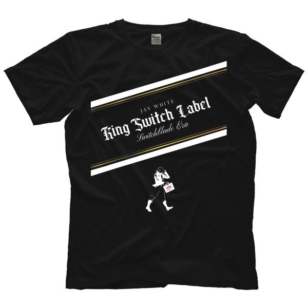 “スイッチブレード” ジェイ・ホワイト 海外限定デザイン 日本未発売 Tシャツ「JAY WHITE King Switch Label キングスイッチ・ラベル Tシャツ」輸入Tシャツ