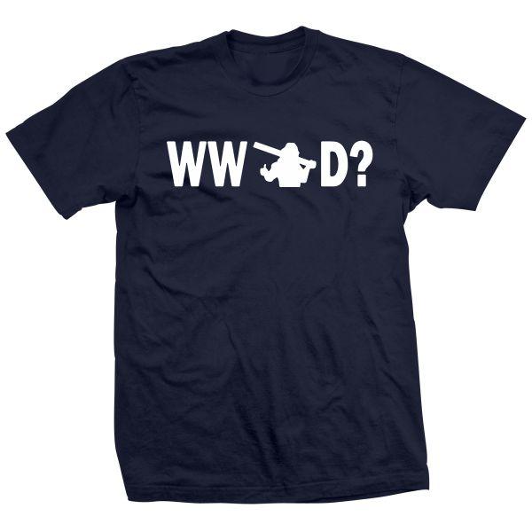 ハクソー・ジム・ドゥガン Tシャツ「JIM DUGGAN WWHD? What Would