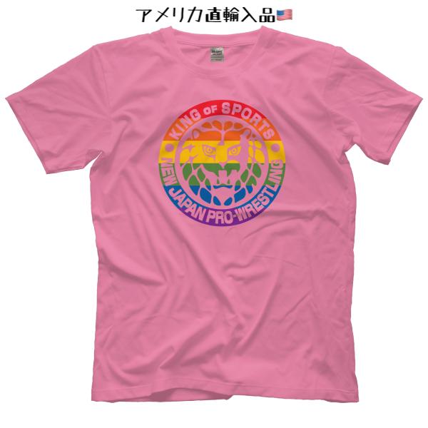 新日本プロレス 海外生産 輸入Tシャツ「NJPW ライオンマーク