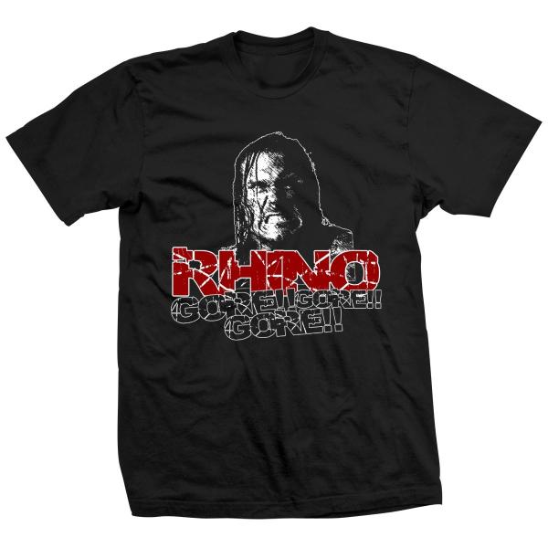 WWE／WWF ライノ「FEAR THE GORE」Tシャツ freebirds_rhyno-tshirt-1