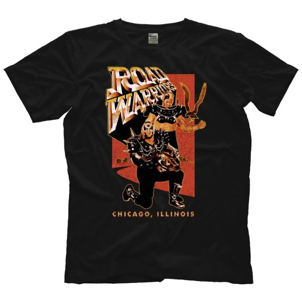 暴走戦士 ロード・ウォリアーズ Tシャツ「ROAD WARRIORS ホーク＆アニマル Chicago, Illinois Tシャツ」（並行輸入品）WWF WCW WWE NWA AWA 新日本 全日本