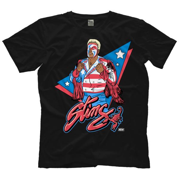 【並行輸入品】超銀盤戦士 スティング Tシャツ「STING U.S.A. Retro Tシャツ」直輸入プロレスTシャツ AEWオフィシャル品