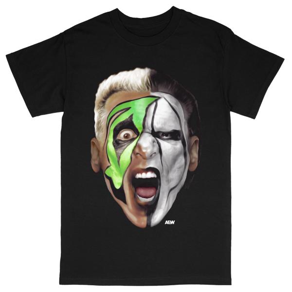 【並行輸入品】超銀盤戦士 スティング Tシャツ「STING Split Tシャツ」直輸入プロレスTシャツ AEWオフィシャル品