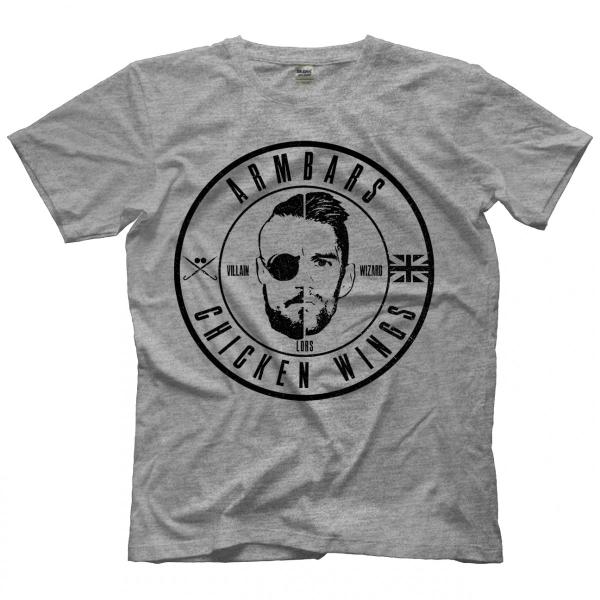 ザック・セイバーJr. ＆ マーティー・スカール Tシャツ「Marty Scurll &amp; Zack Sabre Jr. Armbars &amp; Chicken Wings (Grey) Tシャツ」