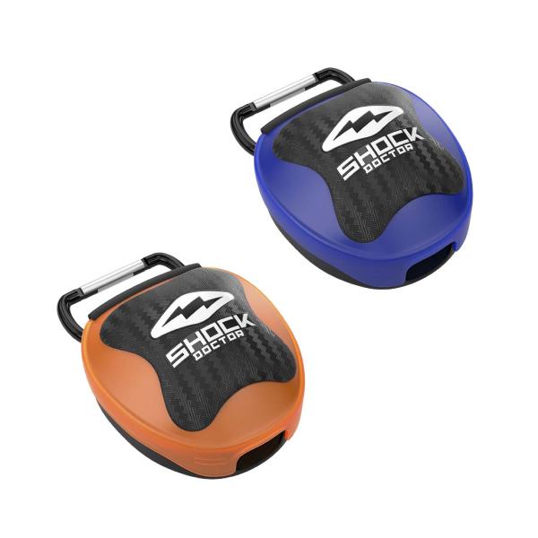 ショックドクターのマウスガードに対応した、耐久性、通気性に優れたマウスガード保管ケース【カラビナ クリップ】スポーツバッグに簡単装着【ベンチレーション ホー】速乾性を高める通気孔【クリップ ロック】確実に閉まるロック機構【ドリップ スロット...