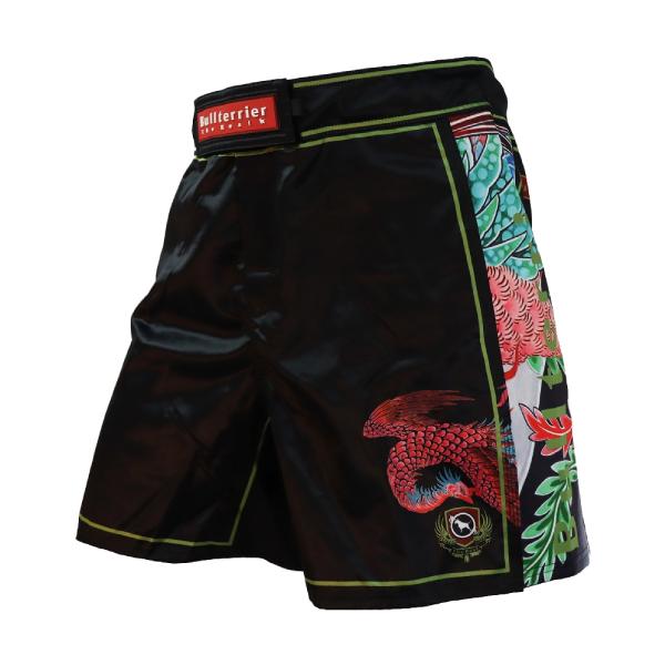 [Release date: April 4, 2025]【無心】新シリーズとして登場したブルテリア「Houou」モデルがファイトショーツとなって登場。中国の神話に由来する伝説の鳥鳳凰の図柄をテーマに本職の彫り師Blade Ink Sato...