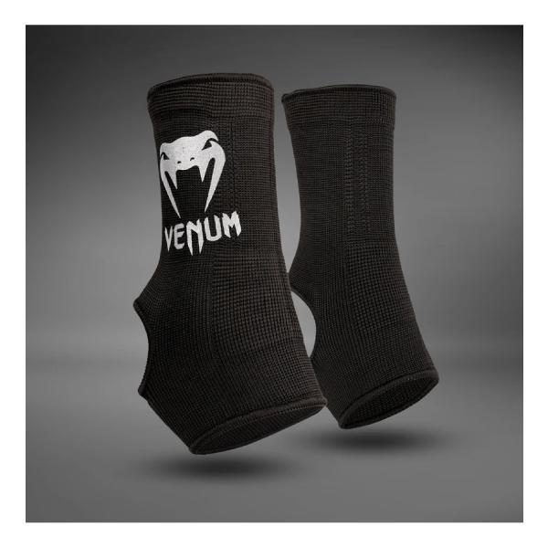 VENUM ヴェナム KONTACT アンクルサポートガード - ブラック/シルバー ベナム VENUM-0173-128 足首 サポーター 格闘技 キックボクシング 総合