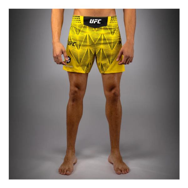 VENUM ヴェナム UFC Zenith by Venum Authentic Fight Night ショートフィットファイトショーツ メンズ - イエロー ベナム VNMUFC-00481-006