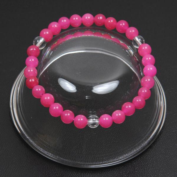 パワーストーン 6mm玉 ショッキングピンクストーン 水晶3ポイント ブレスレット クリスタルクォーツ 数珠 天然石 6ミリ 翡翠 メール便対応 6mm 3crxdpk Freedom Web 通販 Yahoo ショッピング