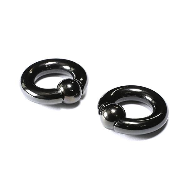 キャプティブビーズリング ブラック スプリングボール 4G (5mm  